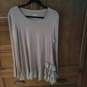 LOGO Long Sleeve Grey Tunic, Size M